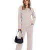 Women's 2 Piece Sets Sweatshirt Casual Travel Outfits Lounge Wide Leg Tracksuit Cozy Sweatsuits Fashion 2025