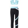 Kids Girls Athletic Dance Crop Top and Legging Gymnastics Dance Outfits 2 Piece Dancewear Gym Workout Outfits