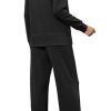 Women's 2 Piece Lounge Sets Sweatshirt Casual Travel Outfits Fashion Wide Leg Tracksuit Cozy Sweatsuits
