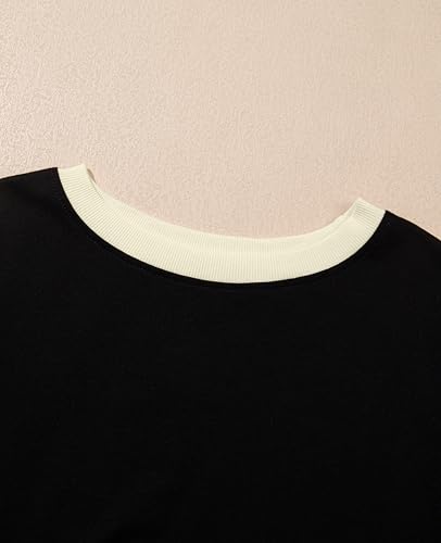 Lounge Sets for Women 2 Piece Skirt Colorblock Drop Shoulder T Shirt and Skort Set Summer Tracksuits