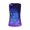 Blue Galaxy Print Women's Workout Tank Top Quick-Drying Activewear Summer Fitness Outdoor Adventures