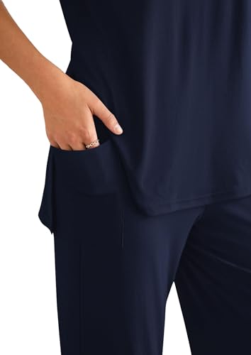 Women's 2 Piece Lounge Set 2025 Summer Casual Loose Tank Top Wide Leg Pants Matching Travel Outfits Tracksuit