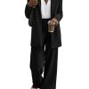 Women's Two Piece Outfits Dressy Blazer Jacket Wide Leg Pants 2025 Fall Business Casual Office Work Suit Sets