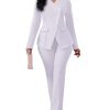 Pant Suits for Women Dressy Long Sleeve Blazer Jackets and High Waisted Wide Leg Pants Sets 2 Piece Work Outfit 2025