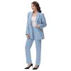 Women Pants Suit Double Breasted 2 Piece Blazer Set Work Casual Jacket Outfits for Business