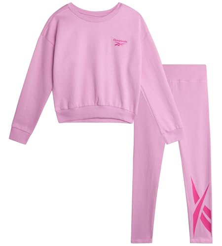 Girls Pants Set - 2 Piece Lightweight Long Sleeve Shirt and Girls Leggings Outfit - Breathable Athletic Outfits