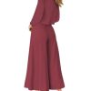 Women's Summer 2 Piece Outfits Round Neck Crop Basic Top Cropped Wide Leg Pants Set Jumpsuits
