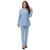 Women Pants Suit Double Breasted 2 Piece Blazer Set Work Casual Jacket Outfits for Business