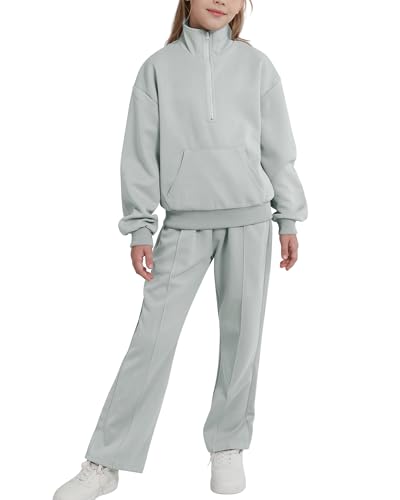 Girls Sweatsuit 2 Piece Fall Outfits Clothing Set Kids Teen Pullover Sweatshirt & Sweatpants Tracksuit Top Pants Set