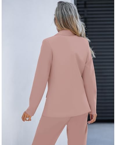 2 Piece Pant Suits for Women Dressy Blazer High Waisted Pants Sets Business Casual Outfits