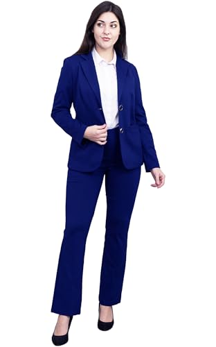 Women's 2 Buttons Business Blazer Pant Suit Set for Work