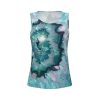 Teal Agate Print Women's Workout Tank Top Quick-Drying Activewear Summer Fitness Outdoor Adventures