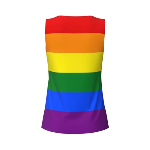 Rainbow Print Women's Workout Tank Top Quick-Drying Activewear Summer Fitness Outdoor Adventures