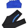 Kids Girls Two Piece Crop Tops and Athletic Leggings Activvewear Set Gymnastics Workout Dance Outfits Tracksuit