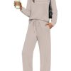 Women's 2 Piece Sets Sweatshirt Casual Travel Outfits Lounge Wide Leg Tracksuit Cozy Sweatsuits Fashion 2025