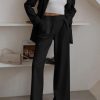 Women Suits 2 Piece Set Business Casual Dressy Oversized Blazer Jacket and Wide Leg Dress Pantsuits Formal Outfits