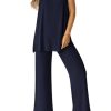 Women's 2 Piece Lounge Set 2025 Summer Casual Loose Tank Top Wide Leg Pants Matching Travel Outfits Tracksuit