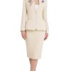 Women's 2 Piece Suit Skirt Set Business Office Work Blazer Jackets and Pencil Skirt with Slit