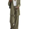 Women's Two Piece Outfits Dressy Blazer Jacket Wide Leg Pants 2025 Fall Business Casual Office Work Suit Sets