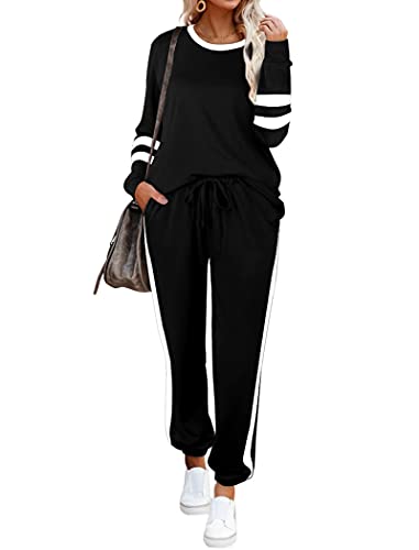 Sweatsuit for Women 2 Piece Outfits for Womens Crewneck Sweatshirts Pullover