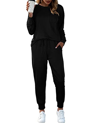 Lounge Sets for Women Two Piece Travel Outfits Sweatsuits 2 Piece Fashion 2024 Trendy Pajamas