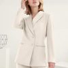 Women's 2 Piece Suit Two Button Business Casual Office Work Outfits Dressy Blazer Wide Leg Pants Set