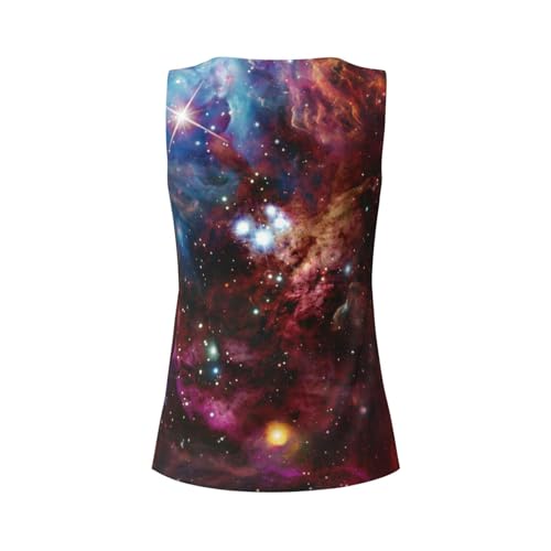 Night Sky Print Women's Workout Tank Top Quick-Drying Activewear Summer Fitness Outdoor Adventures