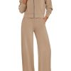 Women's 2 Piece Outfits Fall Sweatsuits Zip Up Sweatshirt Wide Leg Sweatpants Casual Tracksuit Lounge Sets