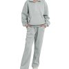 Girls Sweatsuit 2 Piece Fall Outfits Clothing Set Kids Teen Pullover Sweatshirt & Sweatpants Tracksuit Top Pants Set