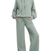 Lounge Sets for Women Sweatsuits 2 Piece Outfits 2025 Fall Drawstring Sweatshirt Wide Leg Sweatpants Tracksuit