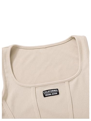 Girl's Letter Patchwork Asymmetrical Hem Crop Tank Tops & Waist Sweatpants 2 Piece Workout Sets