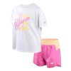 Girls Athletic Shorts Set - 2 Piece Active Short Sleeve Shirt and Running Shorts Girls' Activewear Set (7-16)
