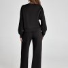 Women's 2 Piece Sweatsuits Sets Long Sleeve Pullover Tops Wide Leg Pants Casual Lounge Sweat Sets Fall Outfits
