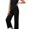 Two Piece Sets for Women Casual Travel Vacation Outfits Summer Wide Leg Pants Lounge Sets