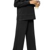Women's 2 Piece Lounge Sets Sweatshirt Casual Travel Outfits Fashion Wide Leg Tracksuit Cozy Sweatsuits