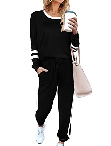 Sweatsuit for Women 2 Piece Outfits for Womens Crewneck Sweatshirts Pullover