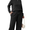 Women's 2 Piece Lounge Sets Sweatshirt Casual Travel Outfits Fashion Wide Leg Tracksuit Cozy Sweatsuits