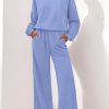 Women 2 Piece Outfits 2025 Fall Sweatsuits Crewneck Sweatshirt Wide Leg Sweatpants Lounge Sets Tracksuit