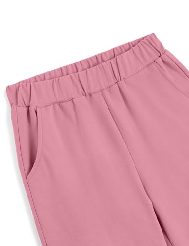 Girls Clothes Leopard Patchwork Sweatshirt Elastic Waist Sweatpants with Pockets 2PCs Girls' Clothing Sets