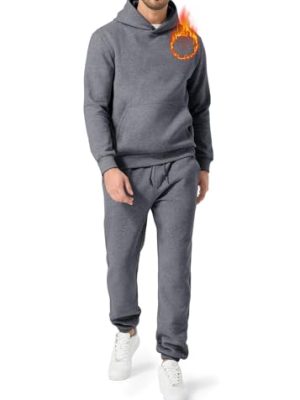 Men's 2 Piece Outfits Hoodie Sweatshirt Tracksuit & Joggers Sweatpants Sweatsuit Set