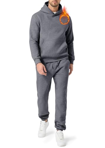 Men's 2 Piece Outfits Hoodie Sweatshirt Tracksuit & Joggers Sweatpants Sweatsuit Set