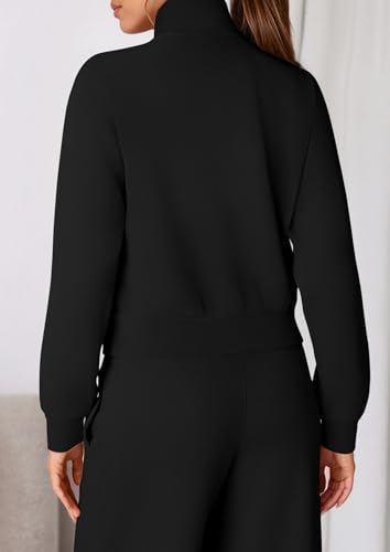 Womens 2 Piece Outfits Sweatsuits 2025 Fall Full Zip Sweatshirts Workout Pants Matching Lounge Sets Tracksuits