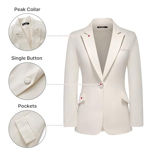 Women's Suit 2 Piece Set Pinstripe Blazer and Bootcut Dressy Pants Set for Work Office Business Outfits