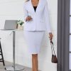 Women's 2 Piece Suit Skirt Set Business Office Formal Dress Suit Peplum Blazer Jacket Midi Pencil Skirt Suits