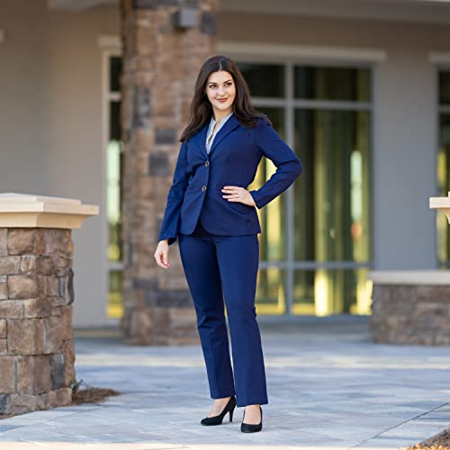 Women's 2 Buttons Business Blazer Pant Suit Set for Work