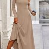 Women's Spring 2 Piece Outfits Dressy Casual Ribbed Knit Long Sleeve Crop Tops Maxi Flowy Skirts Matching Sets