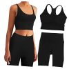 Sportswear Set Breathable Tank Top High Waist Shorts for Yoga Fitness Workouts Quick Drying Athletic Outfit