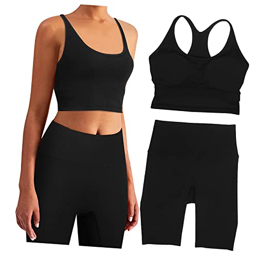 Sportswear Set Breathable Tank Top High Waist Shorts for Yoga Fitness Workouts Quick Drying Athletic Outfit