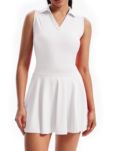 Cute Golf Tennis Dress Workout Athletic Dresses for Women with Shorts Pockets 2 Piece Sets Outfits Summer Clothes