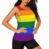Rainbow Print Women's Workout Tank Top Quick-Drying Activewear Summer Fitness Outdoor Adventures